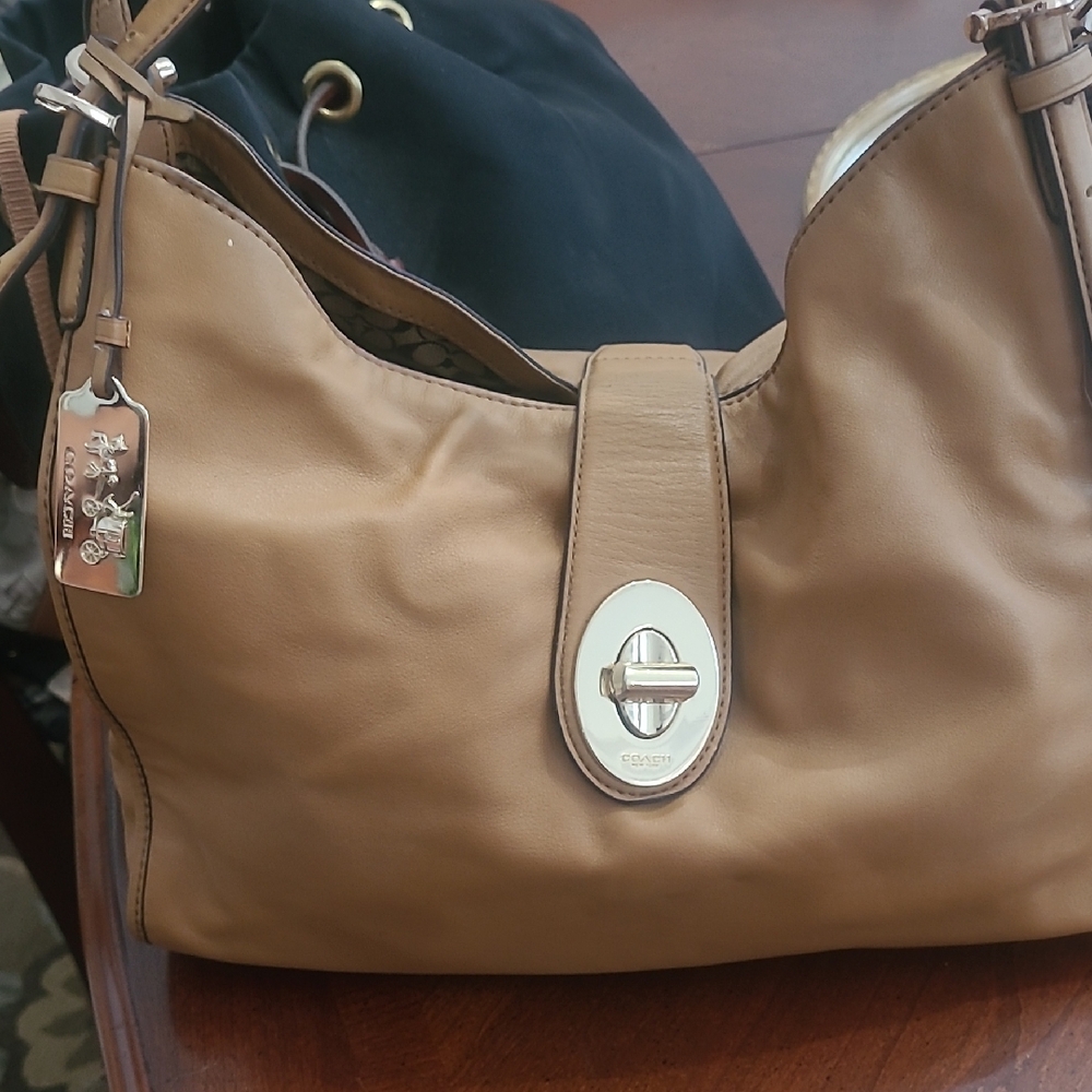 Coach Tan Leather Hobo Bag